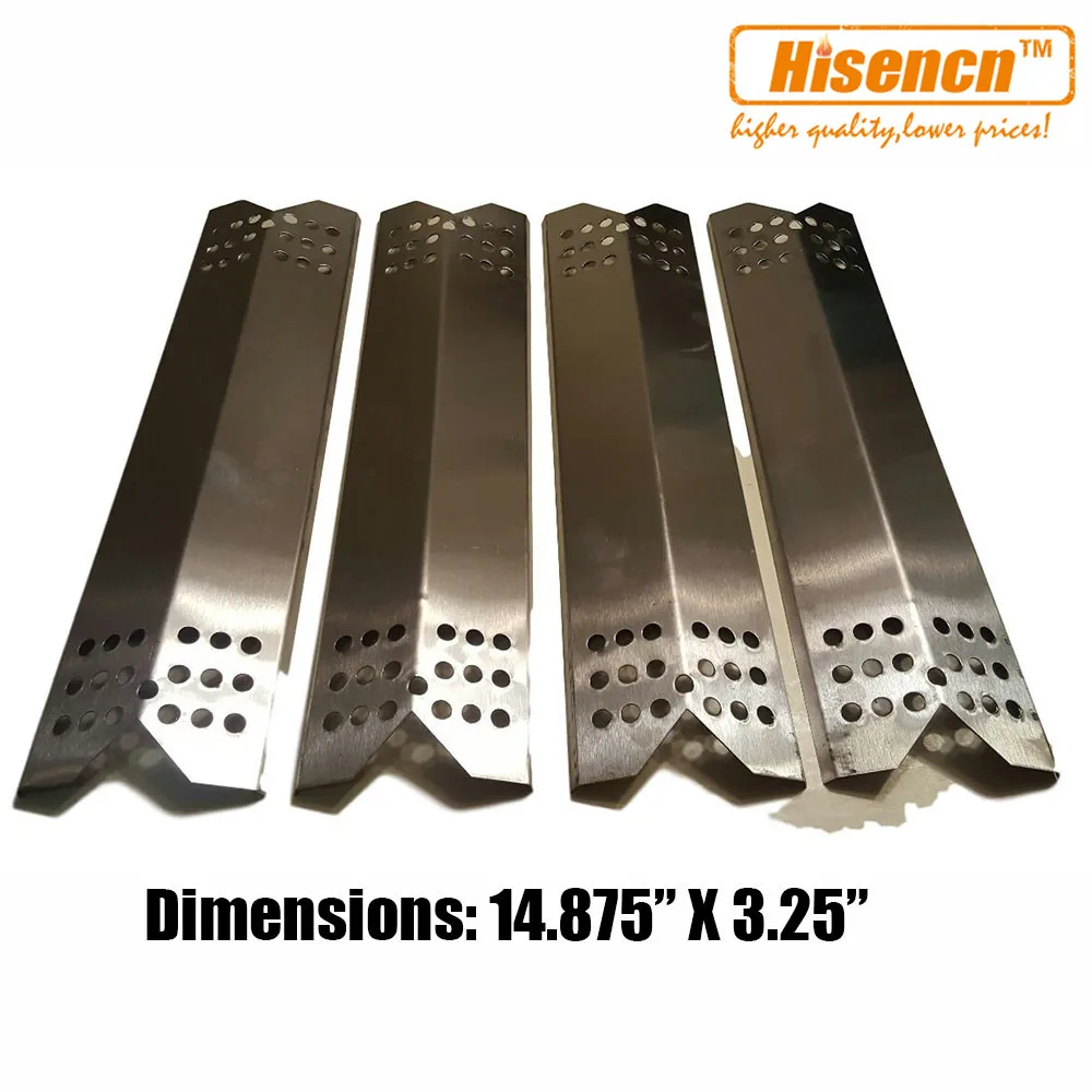 Hisencn 14.9 inch 90371 4ps/pack Barbecue BBQ Stainless Heat Plate