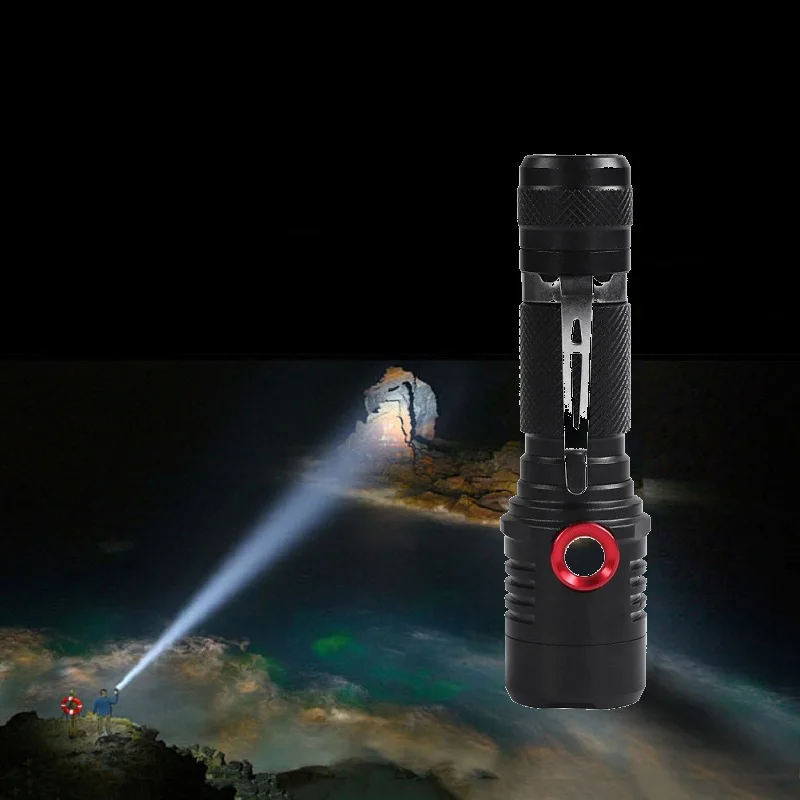 

LED Rechargeable Flashlight USB-Charger Powerful Super Bright T6 18650 Battery 20000 Lumens 5 Modes Zooming Torch For Outdoor