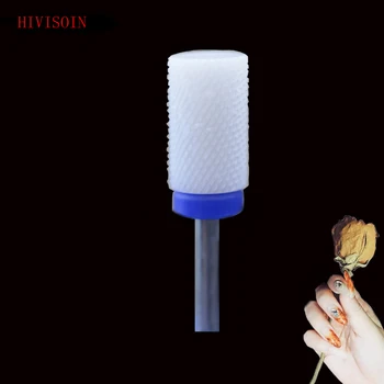 

5Pcs White Ceramic Nail Drill Bit - Large Barrel Bit - M (0082.060)