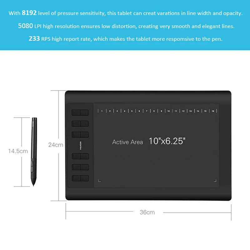 Продажа Huion 1060 Pro обновленная версия графический планшет 8192 уровней профессиональный 8 Гб font b USB b font цифровой графический планшет анимация с 5 подарками