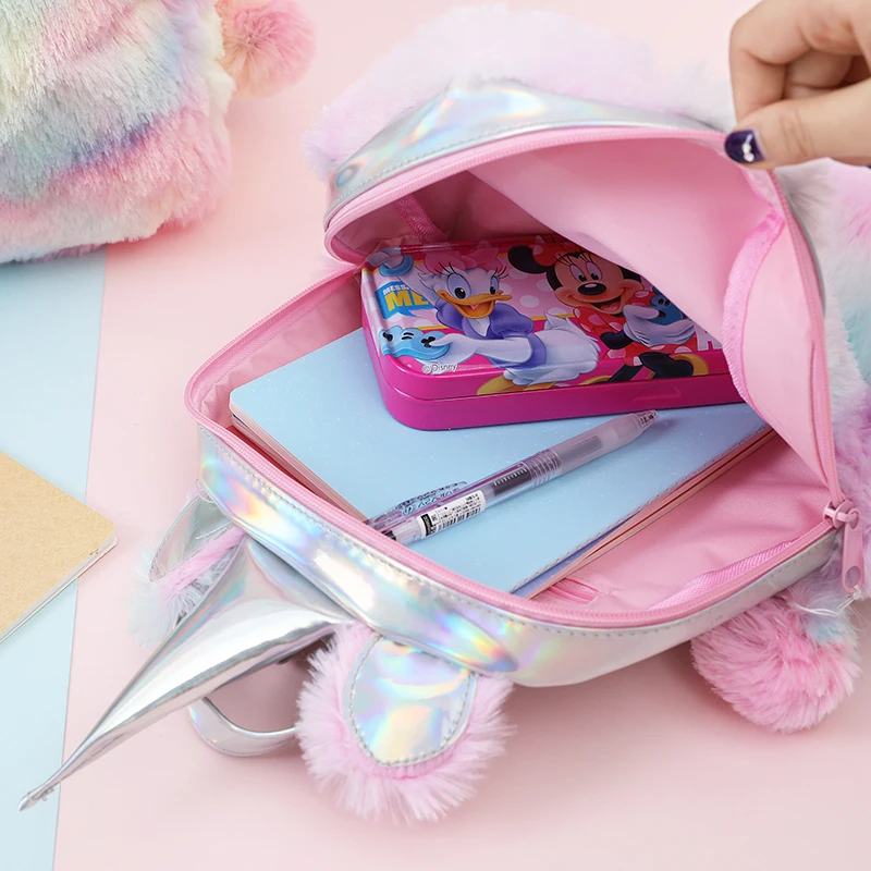 Unicornio Mini Mochila bolsas para las mujeres 2019 invierno Faux Fur pequeñas mochilas holograma cuero adolescente Mochila femenina Unicornio Mini Mochila bolsas para las mujeres 2019 invierno Faux Fur pequeñas mochilas holograma cuero adolescente Mochila femenina