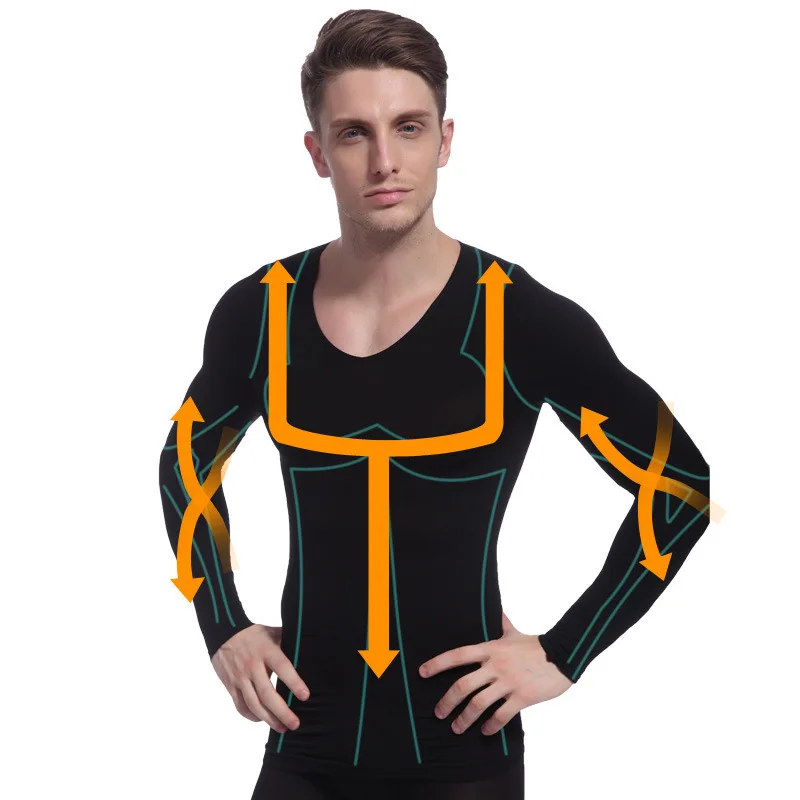

Men Shapers Body Absorbant Underwear Body Shaper Belly Cincher Waist Tight Weight Lose Corset Long Sleeve Slimming Tank Tops