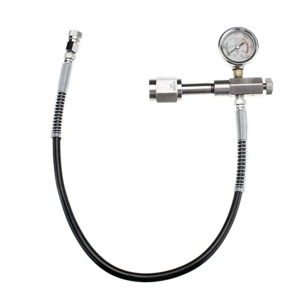 

CGA347 Nut SCBA Paintball Fill Station HPA PCP Charging Adapter with 24-Inch Microbore Hose Max 5000 PSI Pressure