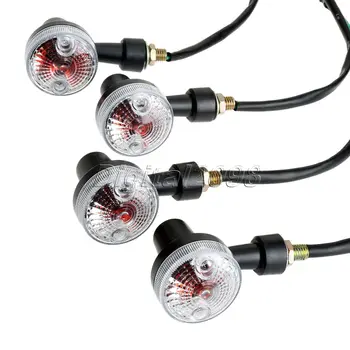 

Yetaha 4x Motorbike Motorcycle Turn Signals Lights Front Back Indicators Blinkers Universal 12V Vintage Bulb Side Marker