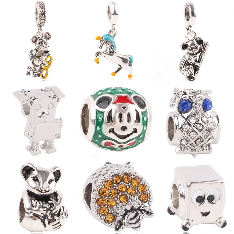 

dodocharms 2019 Valentine's Day Fits Original Pandora Charms Bracelet DIY Jewelry Silver Color Pineapple Charm Beads