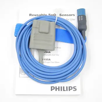 

New Reusable SpO2 Sensor for Philips M1191BL Adult Finger Soft-tip Probe 8 Pin M1191BL SpO2 probe