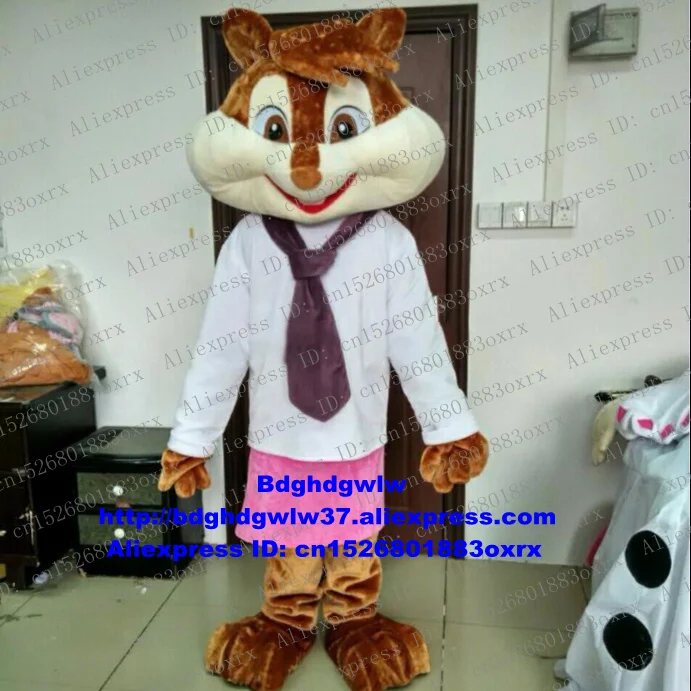 White Squirrel Chipmunk Chipmuck Chippy Eutamias Mascot Costume Adult Cartoon Character Greet Guests Organize Activity zx2017 |