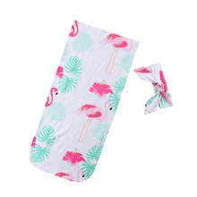 Фламинго одеяло для новорожденного ребенка пеленать муслиновая пеленка Пеленальный мешок