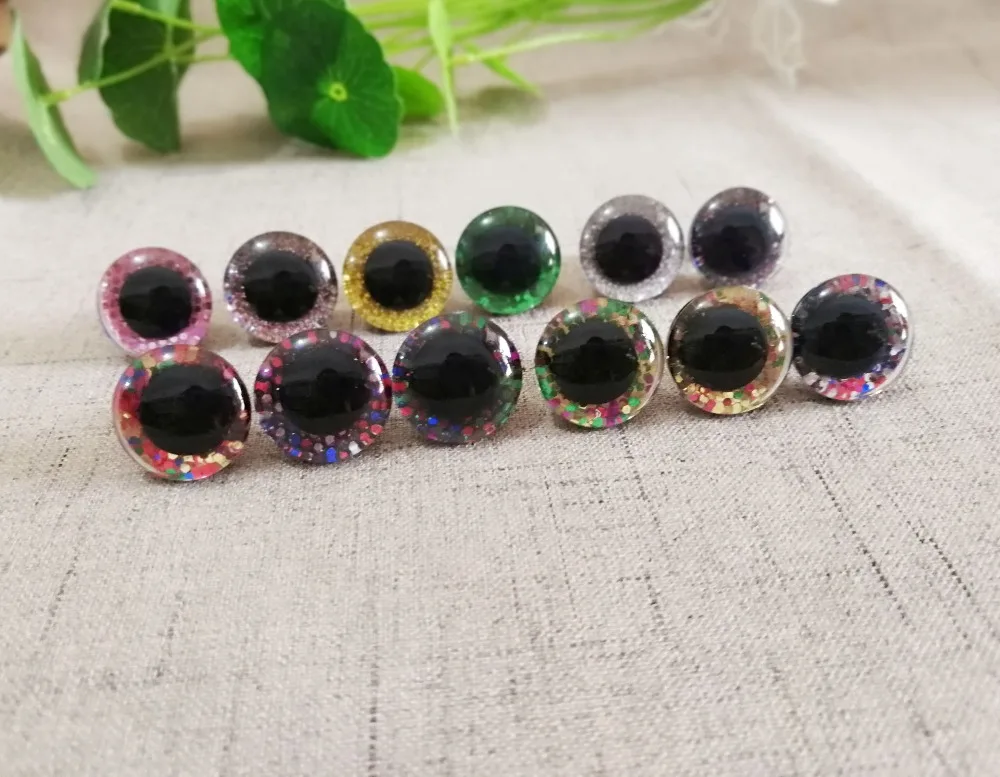 colorful plastic toy eyes crystal clear
