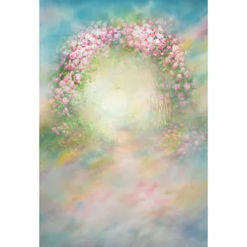 

5X7ft Vinyl Photography Background Dream Flower children Retro Fotografia Backgrounds Oil Printed Floral Photo Studio