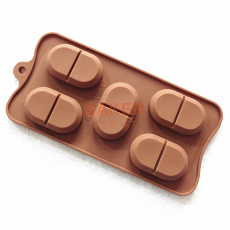 

5 holes Babu bean shapes silicone chocolate mold Cake molds cake decorating tools CDSM-033