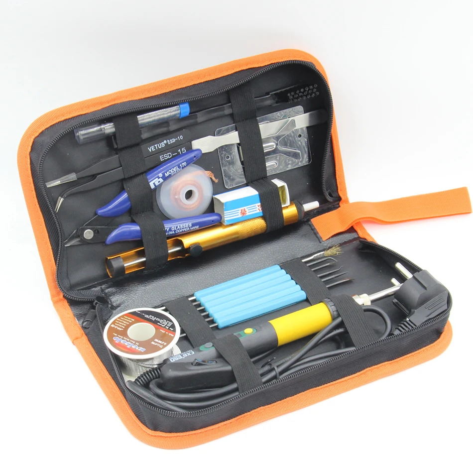 

CXG DS110S 220V/ 90W EU high quality Soldering Irons Digital display welding station Tweezers rosin Toolkit