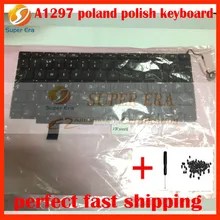 10 шт./лот A1297 Польша польский клавиатура для MacBook Pro 17 ''A1297 Польша клавиатура без подсветкой 2009 2010 2011 год