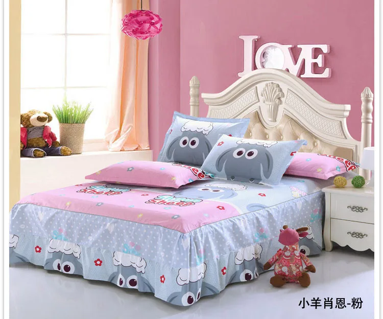 High Quality Cotton Anime Bed Sheets For Kids Skirt Printed High Quality Cotton Anime Bed Sheets For Kids Skirt Printed Mattress Protective Case Cover Bedsheet Bedspread Twin Queen In From Home Garden