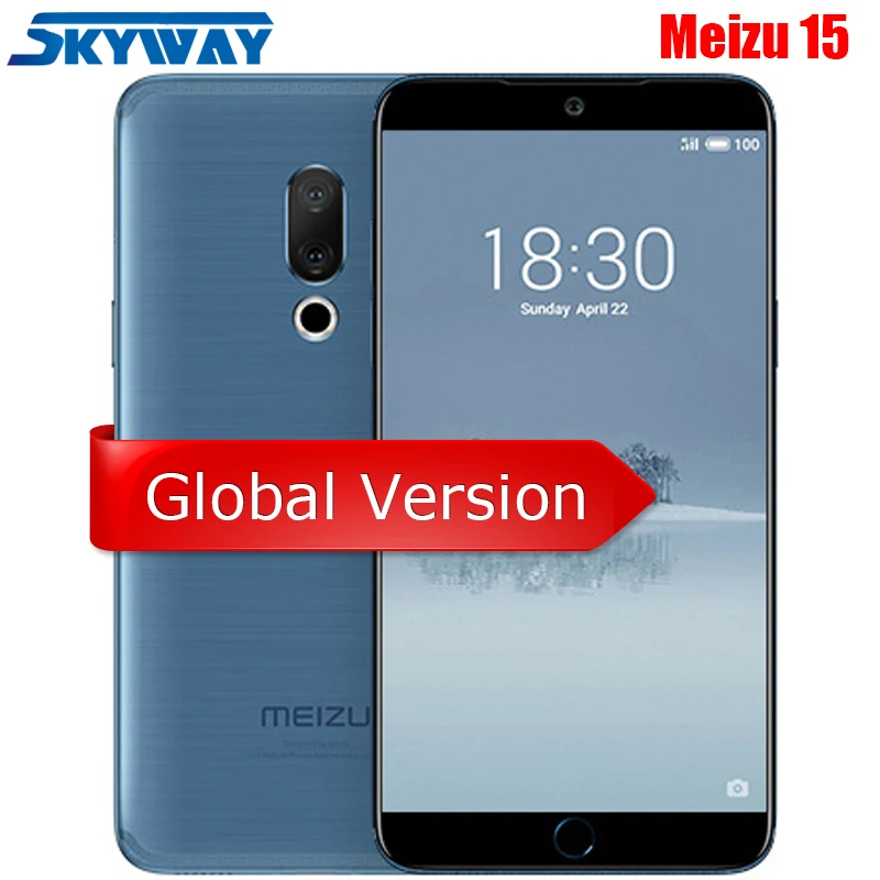 

Original Meizu 15 4G LTE 4GB RAM 64GB ROM Snapdragon 660 Octa Core 5.46" 1920x1080p FHD Fingerprint Fast charger Smart Phone