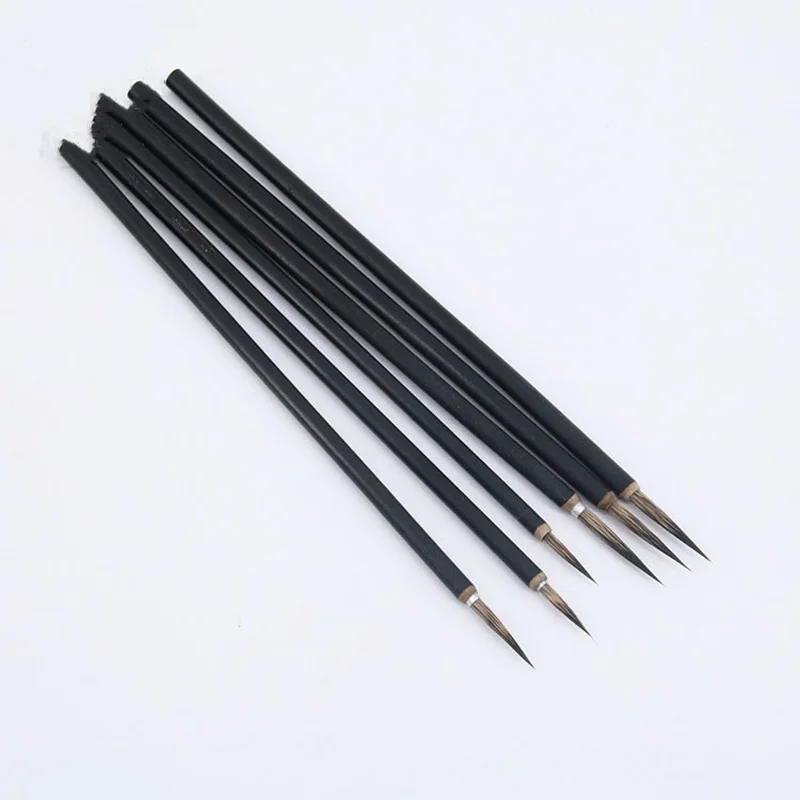 EZONE Волк волос кисточки Ручка-закладка каллиграфия ручки черный бамбук Penholder художник Рисунок живопись акварель поставки