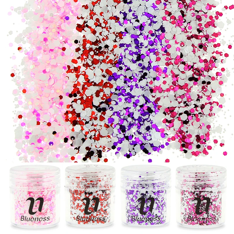 

Nail Tools 4 Colors Sequins Dust Tips Gem Polish Decorations For Nails Salon Diy Nail Art Acrylic Glitter Powder BG009 - BG012
