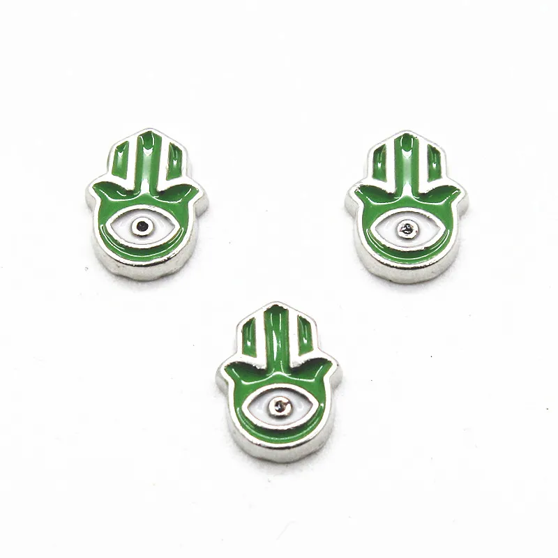 

10PCS Alloy Enamel Hand Floating Charms For Living Memory Glass Locket Floating Locket Pendants Charms DIY Jewelry Accessories