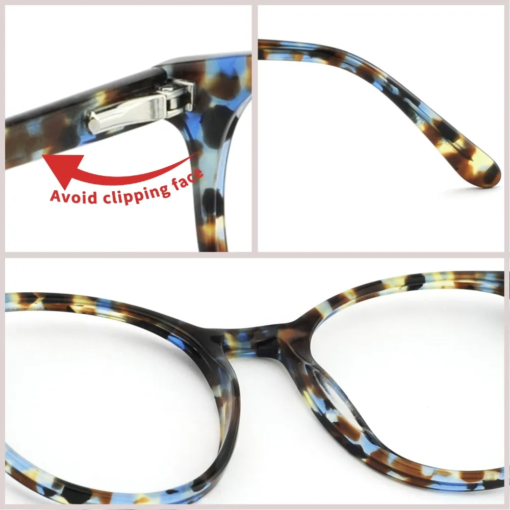 Рецептурные очки оправа женские прозрачные очки от близорукости очки для чтения; оправа прозрачные круглые очки кобыла AZZURO OC7113