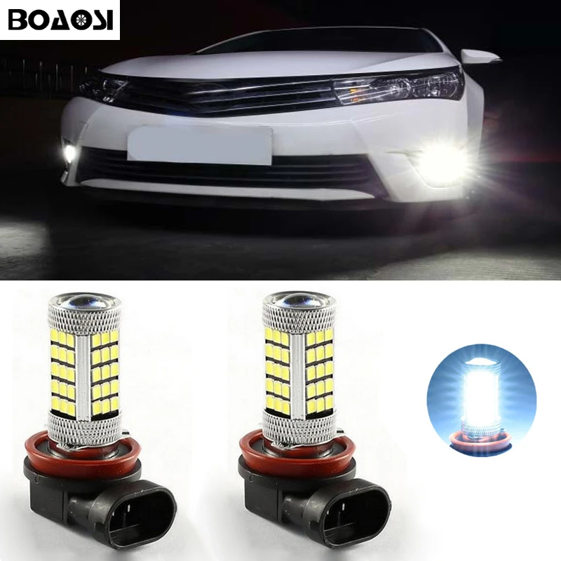 

BOAOSI 2x H11 H8 LED Canbus Bulbs Fog Light Replacement LED Bulbs For Ford mondeo mk3 focus BMW Honda Mitsubishi