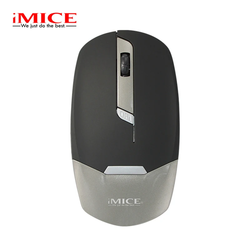IMice ультратонкая беспроводная мышь компьютерная мини мышь 2,4G приемник мышь Эргономичный дизайн ноутбук Настольный энергосберегающий - Цвет: Серый