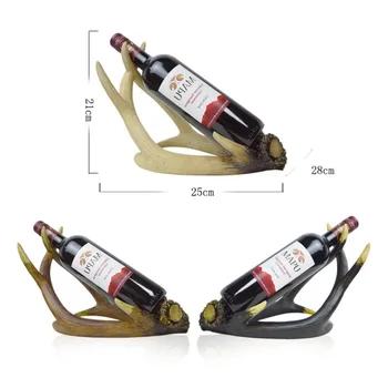 

Creative Simulation Antlers Wine Rack Wedding Decoration Resin Wine Bottle Holder Arts And Crafts Gift W8180
