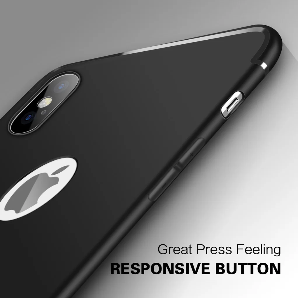 Мягкий матовый чехол для iPhone X чехлы 10 8 7 6S 6 Plus 5 se полная задняя крышка силиконовый