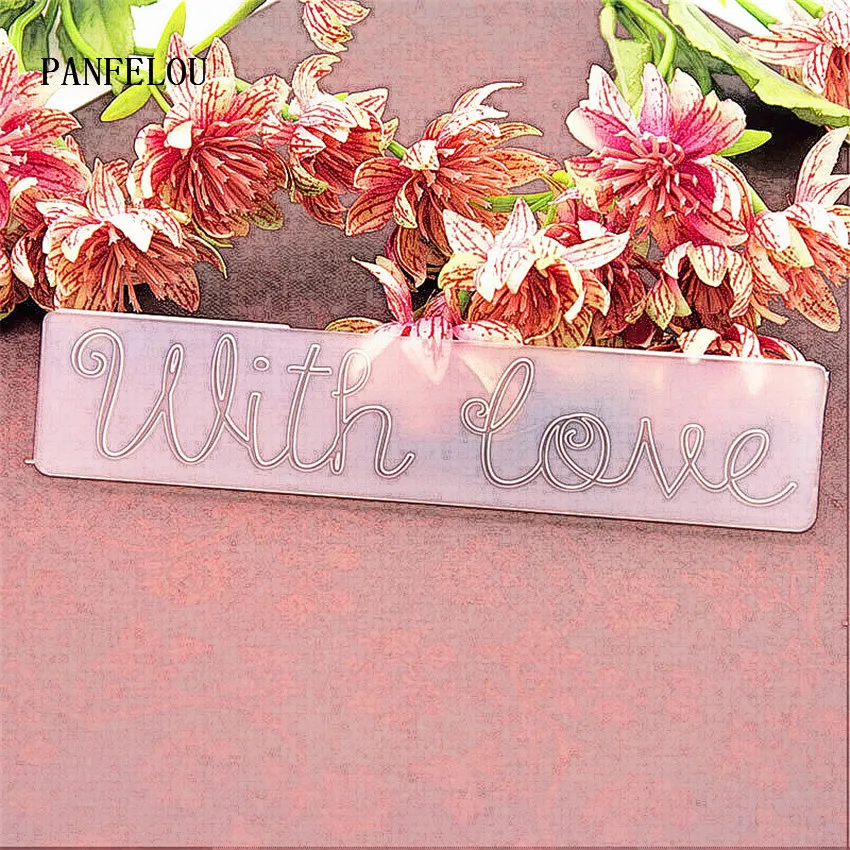 

PANFELOU with love Embossing folders Plastic For Scrapbooking DIY Template Fondant Cake Photo Album Card Making