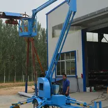 Подъемная платформа, смонтированная на прицепе, шарнирная подъемная платформа 8m 10m 12m 14m 16m