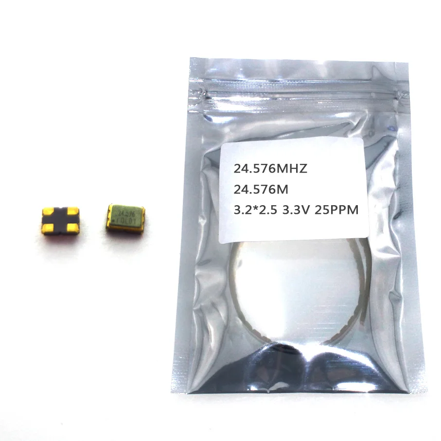 10 шт. SMD 3225 осциллятор с активным кристаллом OSC 24 576 МГц м 3 2*2 5 В 25PPM|smd 3v|smd oscillatorsmd