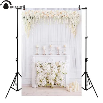 

Allenjoy background for photo studio wedding fower sweet candlestick backdrop newborn photobooth photocall customize printed