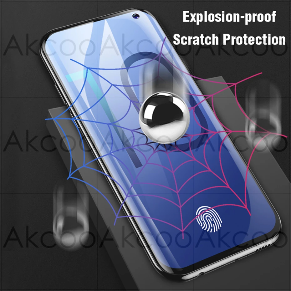 Akcoo S10 Plus защита экрана разблокировка с отпечатком пальца против царапин ПЭТ Передняя и задняя пленка для samsung S8 9 Note 8 9 10 Plus