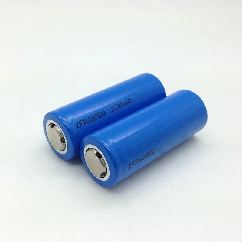 2 шт ICR 18500 батарея 3,7 V 2000mAh литий-ионная аккумуляторная батарея