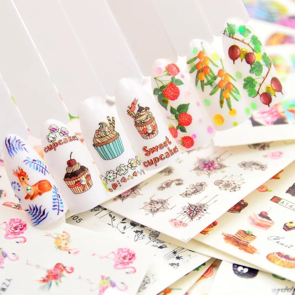 

1 PC Summer Beauty Slider/Flower/Fruit Water Transfer Sticker Nail Art Decals DIY Fashion Wraps Tips Manicure Tools