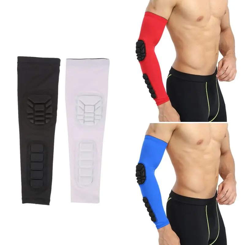 كم رجل العسل وسادات الكوع Crashproof كرة القدم كرة السلة الرماية الذراع الأكمام دعامة كوع حماية كم رجل العسل وسادات الكوع Crashproof كرة القدم كرة السلة الرماية الذراع الأكمام دعامة كوع حماية