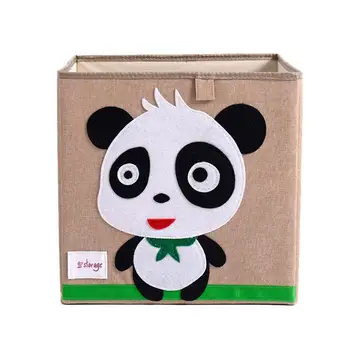 

1Pc Toys Storage Box Foldable Cotton Fabric Eco-friendly Animal Storage Organizer Cube Basket for Kids