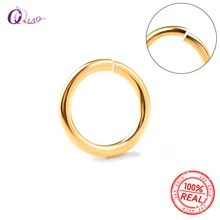 10 шт. 0,5/0,64/0,76/0,81 мм 14 K, покрыто золотом, открытые кольца прыжок из 14-каратного золота с Разделение кольцо для изготовления ювелирных изделий, брелки для ключей& браслет ювелирных изделий