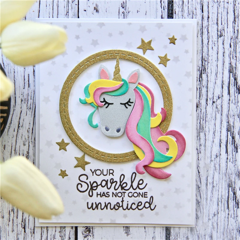 

Eastshape Unicorn Made Metal Cutting Dies Scrapbooking Animals Horse Die Cut for Card Making Craft Dies Embossing New Dies 2019