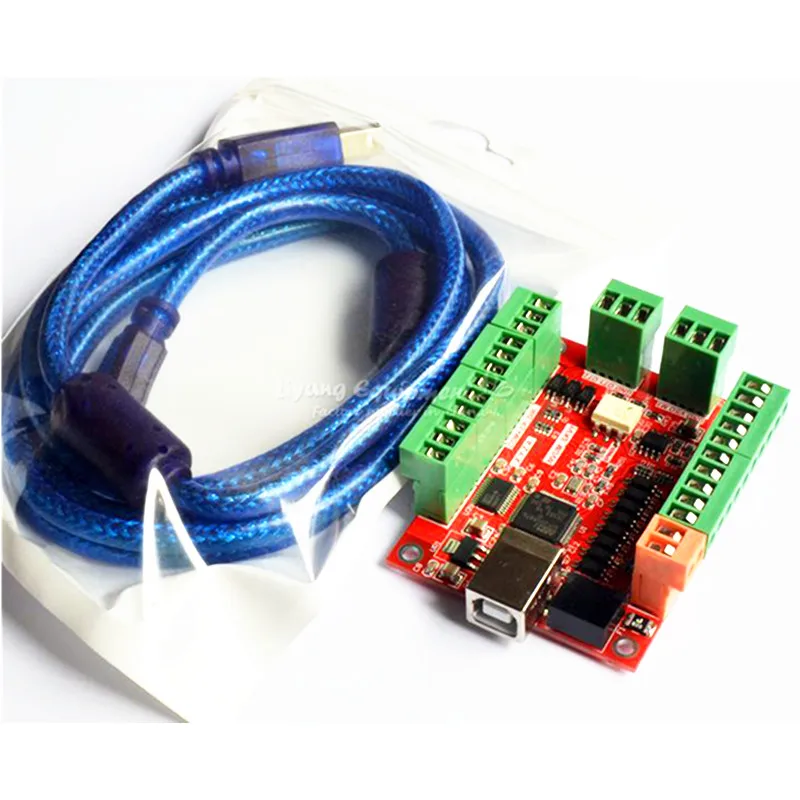 

4 Axis 100KHz CNC MACH3 USB Card Smooth Stepper Motor Controller Card Breakout Board 12-24V for CNC Engraving Machine