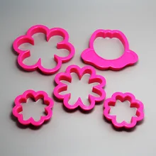 24 компл./лот) FDA высокое качество 5 шт. пластиковый цветок форма печенья резак набор