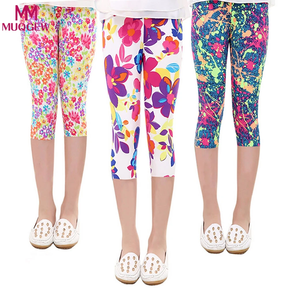 

Baby Kids Childrens Pants printing Flower Toddler Classic Leggings girls pants Girls legging 3-9Y baby girl leggings