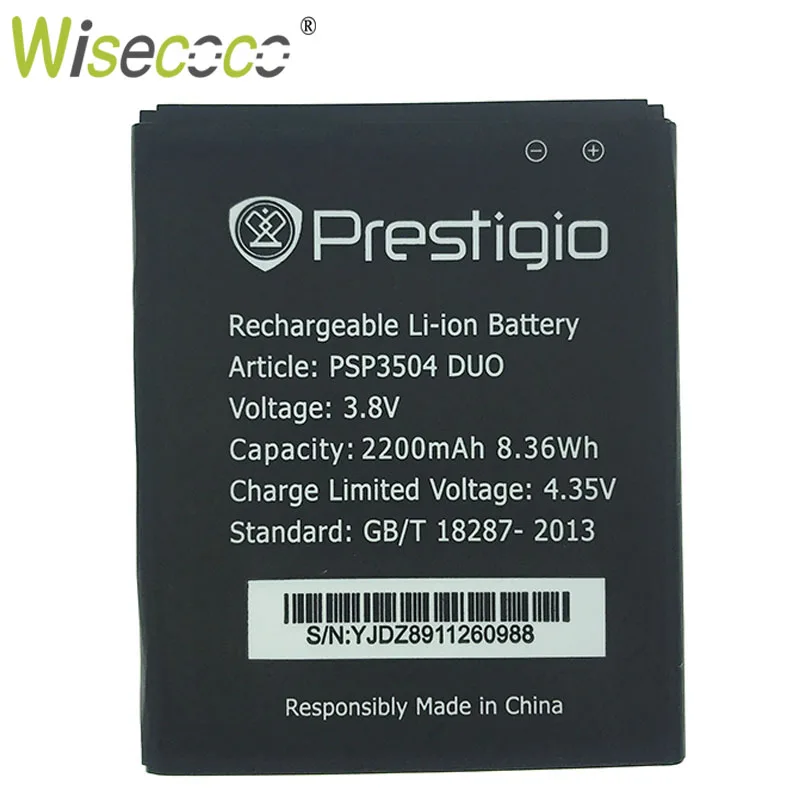 Wisecoco psp 3504 DUO Аккумулятор для Prestigio Muze C3 psp 3504 DUO Замена аккумулятора телефона+ номер отслеживания
