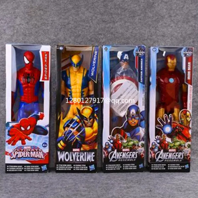 

Avengers Infinity War Superhero Iron Man Wolverine Venom Spider-Man Thor Captain America Action Figure Toy 30CM BOX P177