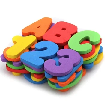 Bathtub Bathroom Education Learning Toys Foam Letters Alphanumeric Total Bubble Stickers Children's Puzzle DIY Toy Set 36Pcs New 1