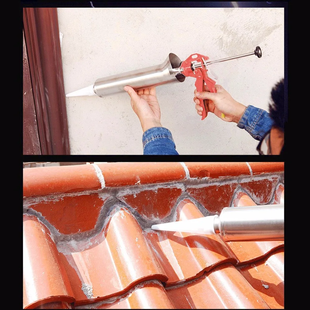 

Stainless Steel Mortar Cement Sprayer Spray Gun Pointing Grouting Applicator Wall Gun Tile Brick Stone Tool Kit
