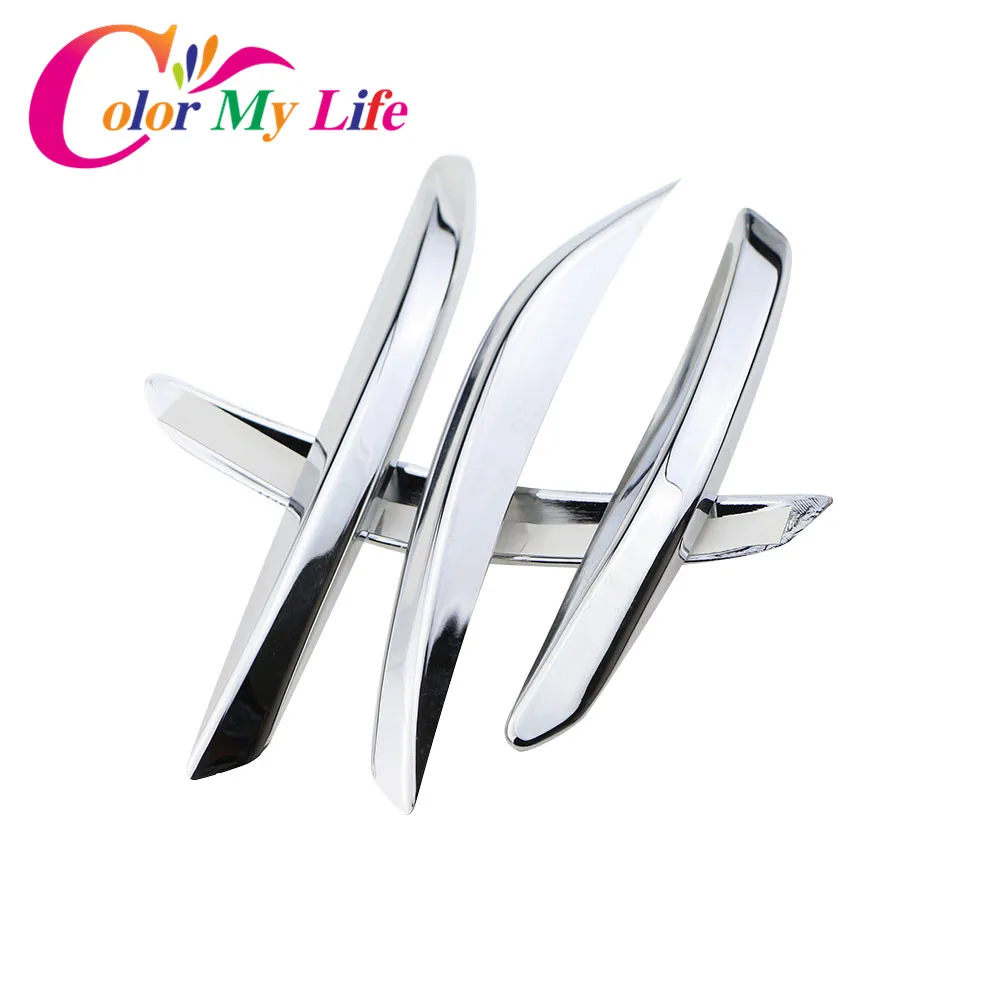 

Color My Life Chrome Front Fog Lamp Decoration Trim Fog Light Cover Fog Lights Sticker For Ford Fiesta MK7 2013 2014 2015 2016