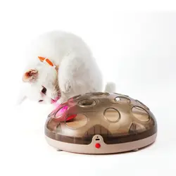 Интерактивный питомец игрушечная тарелка Встроенная перо игрушка, кошка Проигрыватель (16 отверстий) Автоматическая царапинам доска, USB
