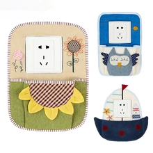 Мобильный телефон зарядки висит сумка карман креативный переключатель крышка с карман для хранения ткань Защитный переключатель Стикеры домашний декор