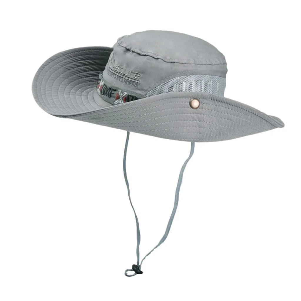 Military Waterproof Sun Hat Bucket Summer Men Women Fishing Hat Sun UV Protection Long Large Wide Brim Bob Hiking Outdoor s3