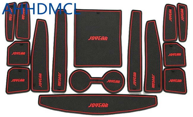 AHHDMCL Car Door Groove Mat Gate Slot Cup Armrest Storage Pad For DFM DONGFENG Fengxing Joyear 2008 2009 2010 2011 2012 |